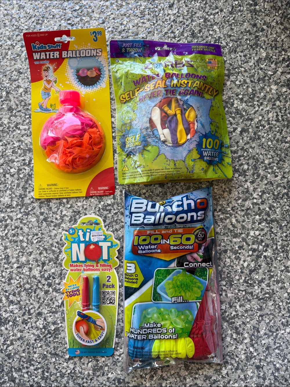 Assorted Kids Water Balloons - Multi-Color Pack